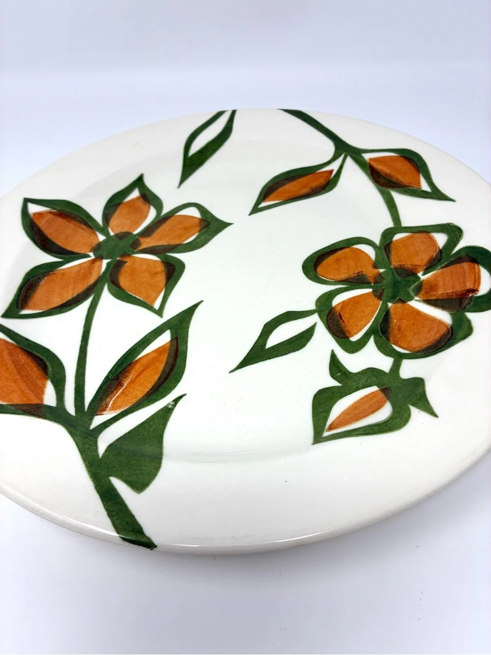 Vintage Sears Belfair Ironstone 12” Chop Plate Serving Platter 1970s Retro Decor